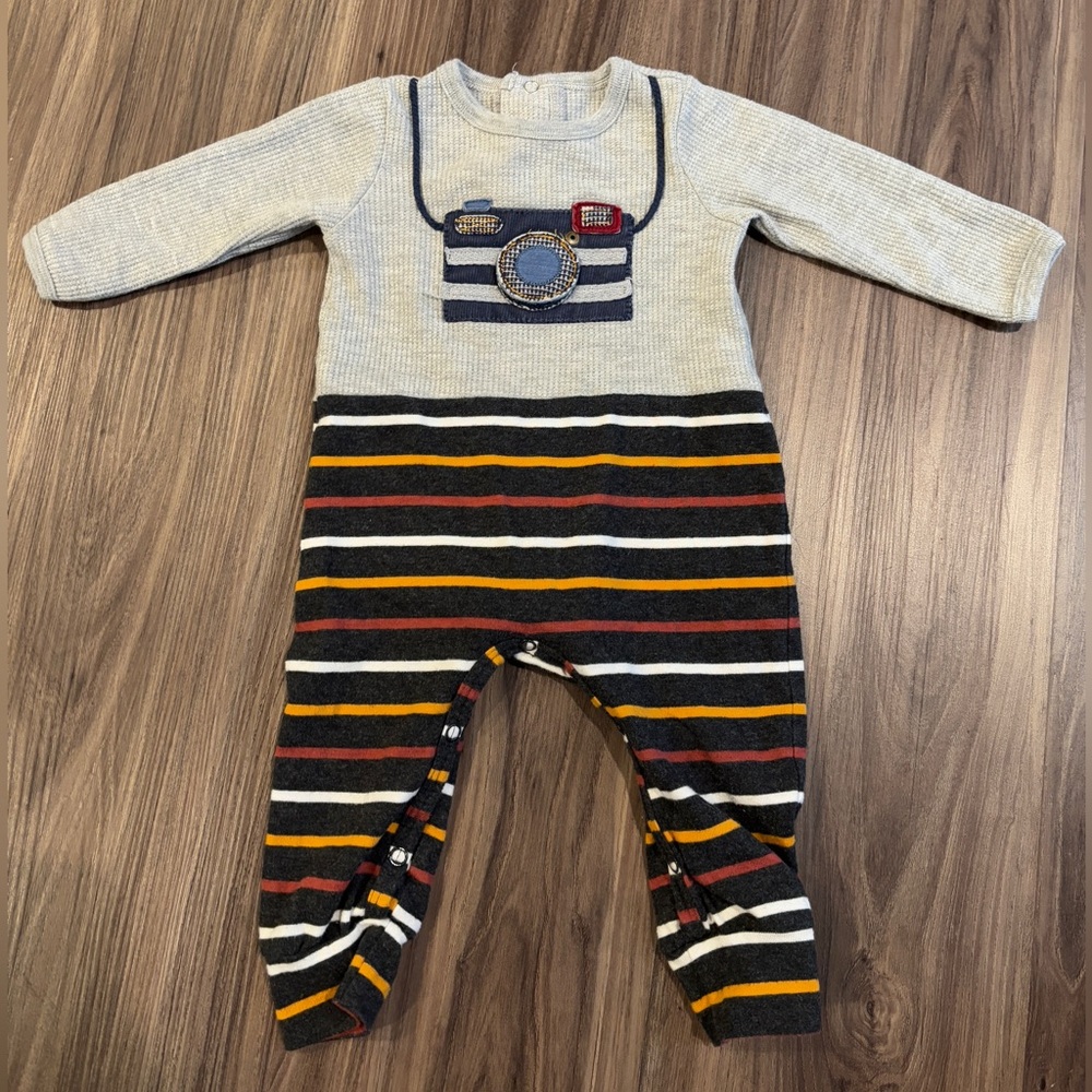 Mud Pie Camera Outfit Size 0-6 Months